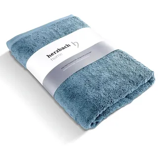 herzbach home Premium Saunatuch 80 x 200 cm (Graublau) – Großes, weiches & saugstarkes Saunahandtuch in Bester Qualität – 100% natürliche Baumwolle