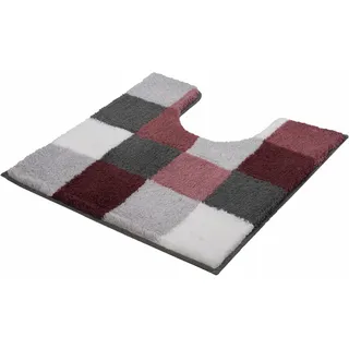 Badematte KLEINE WOLKE "Caro, Badvorleger, Badezimmer Teppich" Gr. 14, rosa (oldrose), H:25mm, Kunstfaser, Badematten, Badematte, Badteppich, modernes Karo-Muster, Pastell-Farben, waschbar