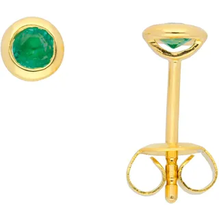 Paar Ohrstecker ADELIA ́S "585 Gold Ohrringe Ohrstecker mit Smaragd", grün, Ohrringe, Damen, Gelbgold 585, Paar Ohrstecker