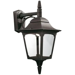Elstead Lighting Außenwandleuchte Aluminium/Glas/Metall H:44,0 cm IP44 E27 schwarz