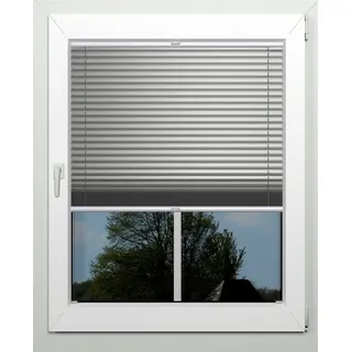 INDEKO Plissee »Thermo-Deluxe« verdunkelnd energiesparend mit Bohren verspannt zur Montage in der Glasleiste, nach Maß, grau