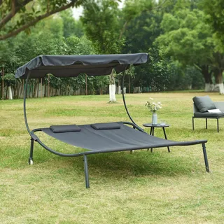 casa.pro Avigliano Doppelliege 173 x 200 x 146 cm Grau