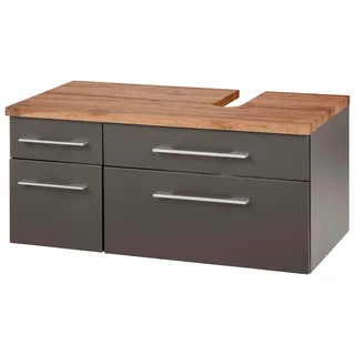 WELLTIME Waschbeckenunterschrank Davos 90 x 41 cm Grau