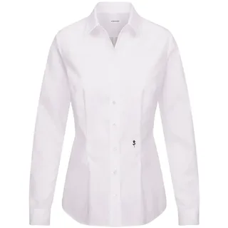 Seidensticker Damen Bluse - Hemdbluse - Kelchkragenbluse - Klassisch - Elegant - Bügelleicht - Slim Fit - Kurzarm - Uni - 100% Baumwolle