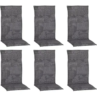Beo Hochlehner-Sitzkissen M127 Groningen Karomuster Anthrazit 6er-Set