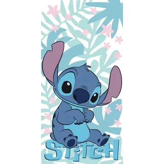 Jerry Fabrics Disney Lilo & Stitch Badetuch 70 x 140 cm blau