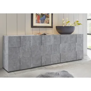INOSIGN Sideboard »Dama Breite 241, Kommode 4 Türen, Anrichte«, Front in 3D-Optik, viel Stauraum, verschiedene Farben