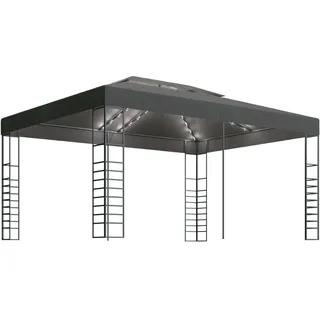vidaXL Pavillon mit LED-Lichterkette 3x4 m Anthrazit - Grau