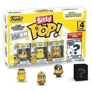 Funko Bitty Pop! Minions Eye Matie 4PK - Eye, Matie, Cro-Minion, Au Naturel und eine Überraschungs-Mini-Figur - 0.9 Inch (2.2 cm) - Minions 2 Sammlerstück - Geschenkidee Party-Tüten-Strumpf