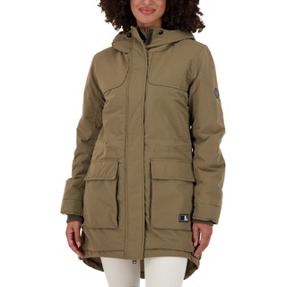 ALIFE and Kickin CharlizeAK A Coat – Damen Winterjacke Parka – Mantel mit Kapuze – Perfekt für Kalte Tage, Herbst & Winter – Robuste Jacke Stone L