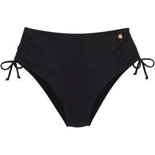 LASCANA Highwaist-Bikini-Hose "Ronda" Miedereinsatz für festen Sitz, Shaping-Effekt, schwarz