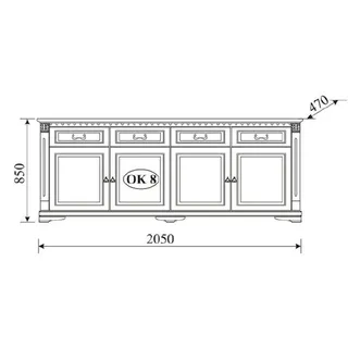 Klassische Kommode Kommoden Schrank Sideboard Massiv Möbel Kolonial Neu OK8 - Braun
