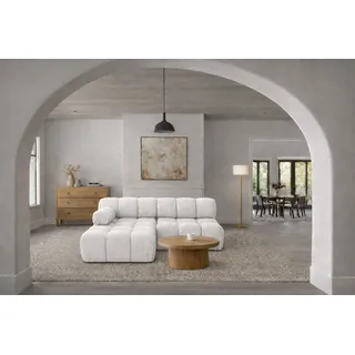kaiser möbel Ecksofa L-Form Mini II Bouclé-Stoff 2-Sitzer Beige
