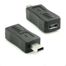 CABLEPELADO Adapter Micro-USB-Buchse auf Mini-USB-Stecker | Adapter USB Micro USB auf Mini USB | Buchse auf Stecker | Schwarz