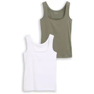 Tom Tailor Damen Basic Top im Doppelpack