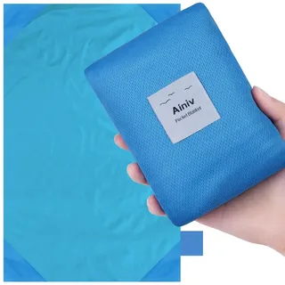 Ainiv Mini Picknickdecke, Ultraleicht tragbare Stranddecke, Sandabweisende Camingmatte, Ultraleicht Kompakt Strandtuch, Outdoor Decke für Strand, Reisen, BBQ, Picknick, Camping und Wandern 200 x 210cm