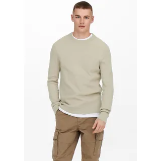 ONLY & SONS Strickpullover, im Strukturmuster, beige