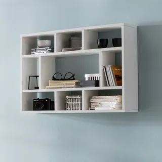 FineBuy Wandregal SV51844 Hängeregal Wandboard Holz Bücherregal Klein Modern,