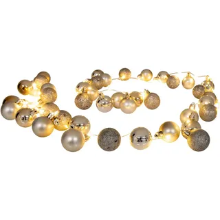 NÄVE Lichterkette LED-Outdoor-Weihnachtslichterkette, Weihnachtsdeko aussen, 1-flammig, incl. Timer (6h an und 18h aus), Lichterkette: l: 240cm goldfarben