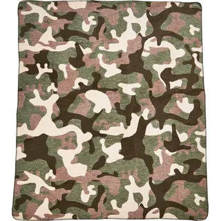 done.® Wohndecke »Camouflage« Wohndecke mit einfassender Ziernaht, Kuscheldecke, grün