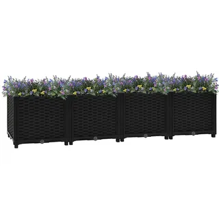 vidaXL Hochbeet 160 x 40 x 38 cm Schwarz