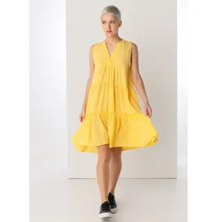 Lois Jeans 132990-44752-2252 Kurzes ärmelloses Kleid - Yellow - M