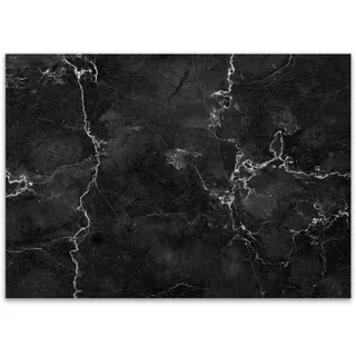 100 Papier-Tischsets mit Marmor-Optik schwarz I dv334 I DIN A3 I Platzsets Platzdecken Tisch-Unterlage aus Papier modern Einweg Marble