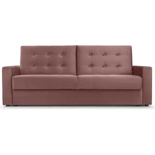 BETTSO Schlafsofa Sofa mit Bettkasten und Schlaffunktion Bettsofa Dauerschläfer Sofa Schlafcouch Couch Click Clack Wohnlandschaft MISTRAL Rosa - Rosa