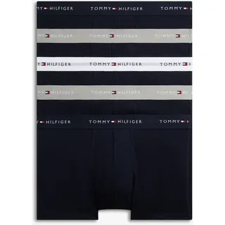 Tommy Hilfiger Trunk Boxershorts Des Sky / Antique Silver / White XL 5er Pack