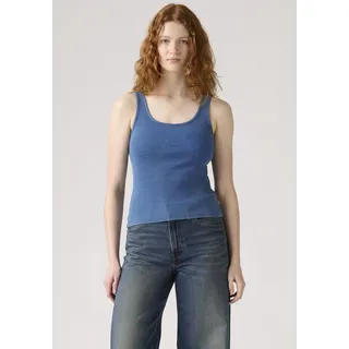 Tanktop LEVI'S "CLASSIC FIT TANK", Damen, Gr. XS (34), indigo rib light ind, Rippware, Obermaterial: 100% Baumwolle, unifarben, regular fit normal, Rundhals, Tops Tanktop