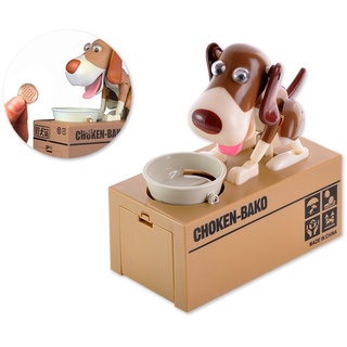 ds. distinctive style Hundesparschwein Spardose Hund Frisst Geld Hungriger Hund Piggy Bank Geld Sparen Feld Essen Münze Munching Spielzeug Kinder