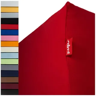 r-up Spannbettlaken Baumwolle 180 x 200 - 200 x 220 cm rot