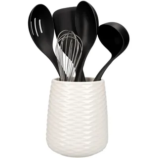 KitchenAid 6er Set Küchenutensilien und Halter schwarz