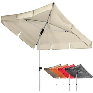 Doppler Active Auto Tilt 180x120 cm Gartenschirm eckig – komfortable Schieber-Automatik, knick- & höhenverstellbar, UV-Schutz LSF 50+, wetterfestes Polyester, stabiles Stahlgestell in Silber