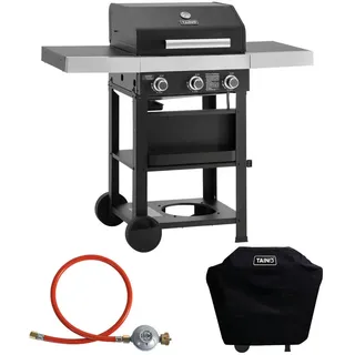 Taino Gasgrill Wabaya 3+1 + Haube , Metall , 112x103x53 cm , Grills, Gasgriller