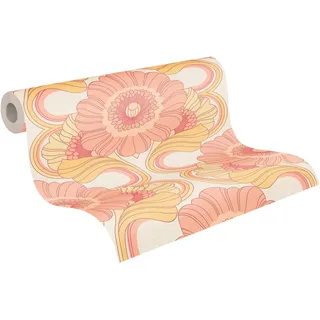 A.S. Création Retro-Tapete 0,56 x 9 m 395 g Gelb/Rosa/Weiß 395305