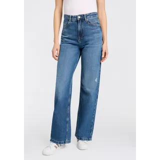 Boss ORANGE Weite Jeans »Marlene High Rise Premium Damenmode« mit hohem Bund, High Waist blau