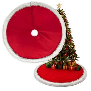 COM-FOUR® Premium Weihnachtsbaumdecke zum Schutz vor Tannennadeln - runde Christbaumdecke für den Weihnachtsbaum - Unterlage für Tannenbaum