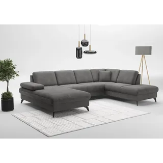 sit&more Wohnlandschaft »Morris Jubi U-Form, B: 300 cm« mit Armteilfunktion & 1 Zierkissen, optional Bettfunktion,