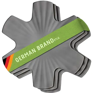 Coolinato - Pfannenschoner aus Silikon 3er Set 35 cm Grau - Universeller Topfuntersetzer, Pfannenschutz & Stapelschutz - Untersetzer und Hitzeschutz für Pfannen und Töpfe spülmaschinenfest & BPA-frei