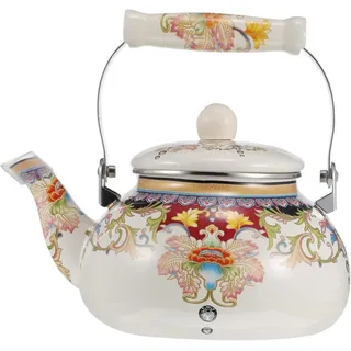 Emaille Emaille Topf Blume Teekannen Porzellan Antik Teekanne Keramik Emaille Teekanne Edelstahl Induktion Herd Wasserkocher Herd Teekessel Janpanese Chinesische Teekanne China Manuell - 2 Liter
