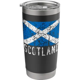 Vintage Schottland UK Schottische Flagge Pride Herren Damen Kinder Doppelwandiger Edelstahl-Thermobecher