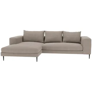 Trendmanufaktur Ecksofa , Taupe , Textil , Füllung: Schaumstoff, Silikon , Ottomane links, L-Form , 275x170 cm , Made in Eu , seitenverkehrt erhältlich, Hocker erhältlich, Rücken echt , Wohnzimmer, Sofas & Couches, Wohnlandschaften, Ecksofas
