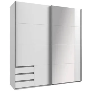 Emden 180 x 198 x 64 cm weiß mit Spiegel und Schubladen