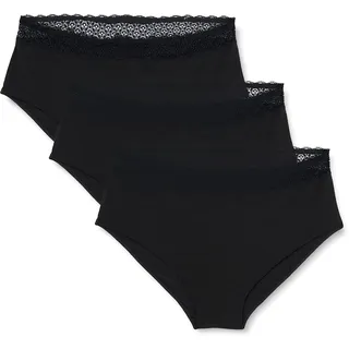Triumph Damen Feel Of Modal Midi 3p Unterwäsche, Schwarz, S EU