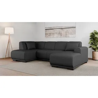 OTTO home Wohnlandschaft Polyester U-Form 3-Sitzer Grau