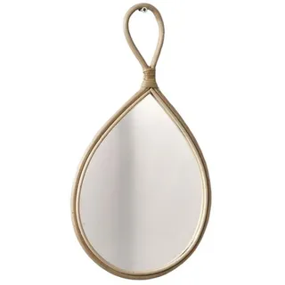 Boho-Spiegel Matisse 37/20 cm , Beige , Naturmaterialen , 20x37x37 cm , Spiegel