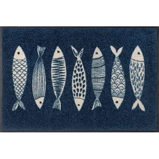 Wash+Dry by Kleen-Tex Fußmatte »Fish Tango« rechteckig 7 mm Höhe, blau