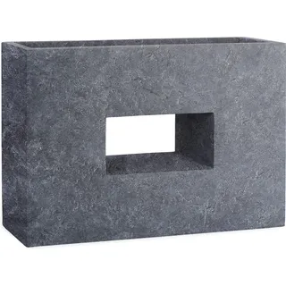 Pflanzwerk Pflanzkübel Vista Premium Frostbeständig Lava 75 cm Anthrazit