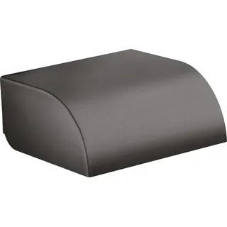 hansgrohe AXOR UNIVERSAL Circular Toilettenpapierhalter mit Deckel, 42858340, Farbe: Brushed Black Chrome